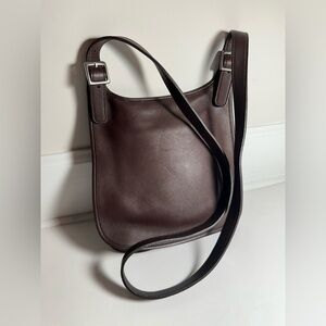 Vintage Coach  Legacy Saddle Bag Mahogany Brown Leather Crossbody Purse